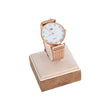 Montre analogique bronze fond blanc