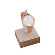 Montre analogique bronze fond blanc