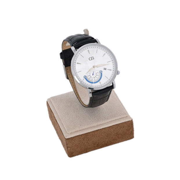 Montre analogique noir et blanc