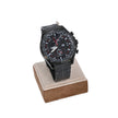 Montre pour hommes noire avec détails rouges