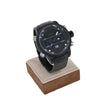 Montre noire pour hommes avec détails bleus