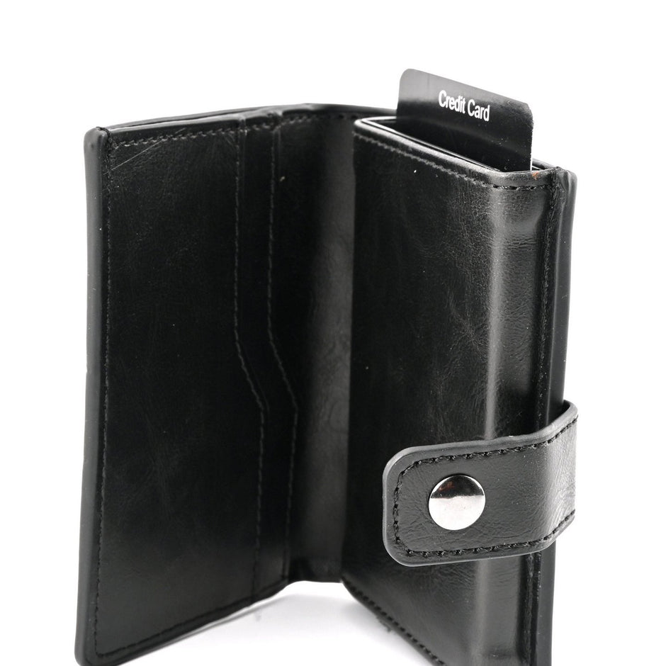 Porte-carte noir de bouton