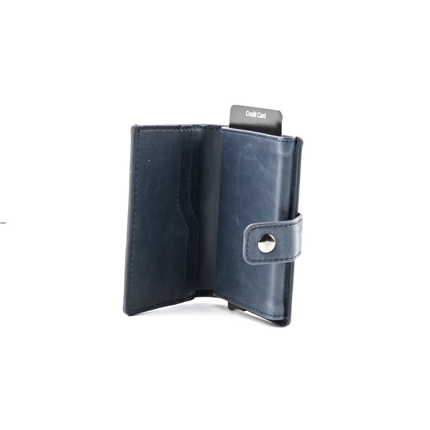 Porte-carte bleu de bouton