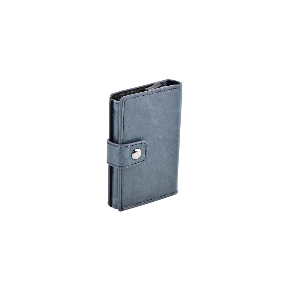 Porte-carte bleu de bouton