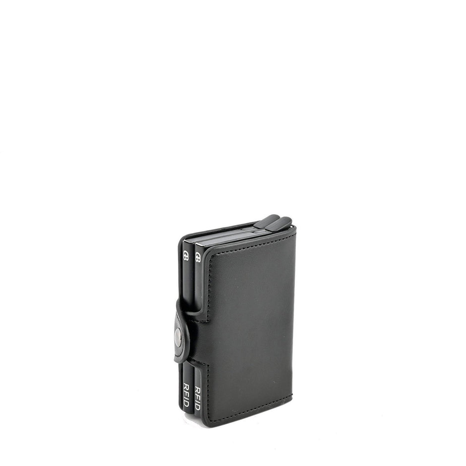 Porte-carte marron avec double compartiment