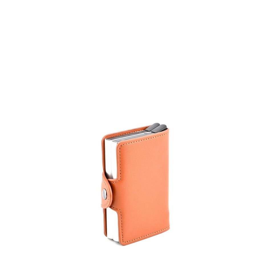 Porte-carte marron avec double compartiment
