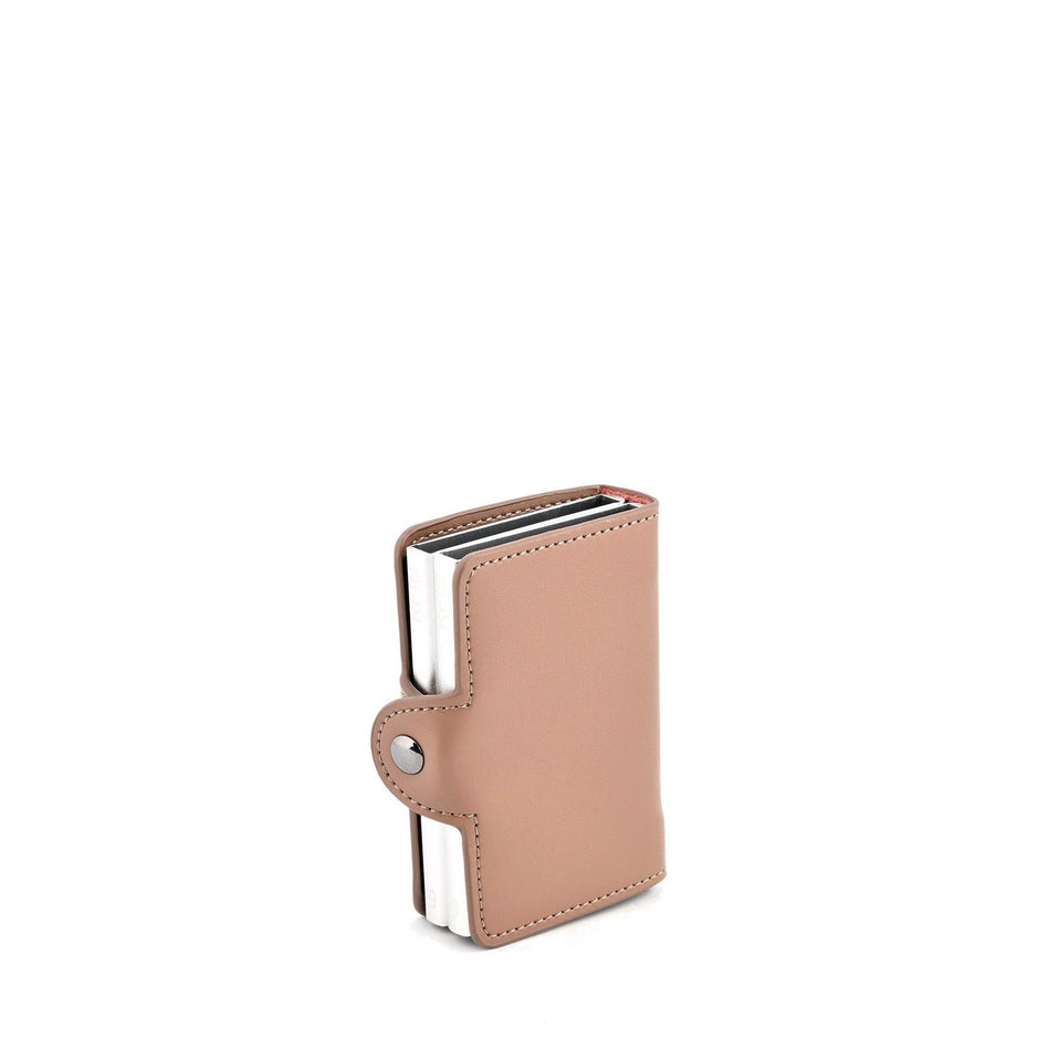 Porte-carte marron avec double compartiment