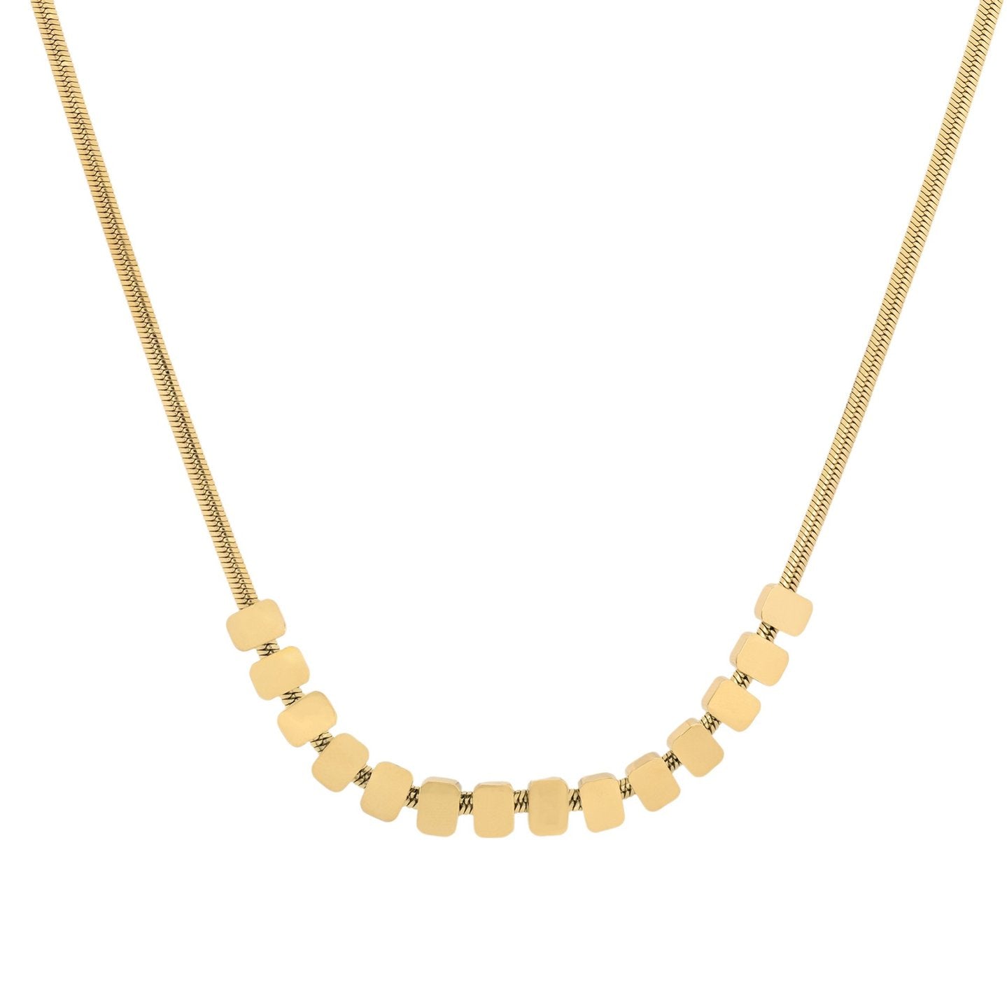 Collier en acier basique et carré