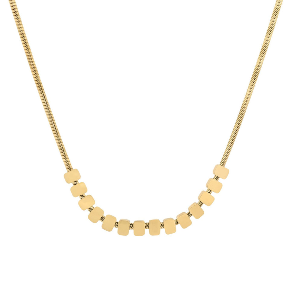 Collier en acier basique et carré