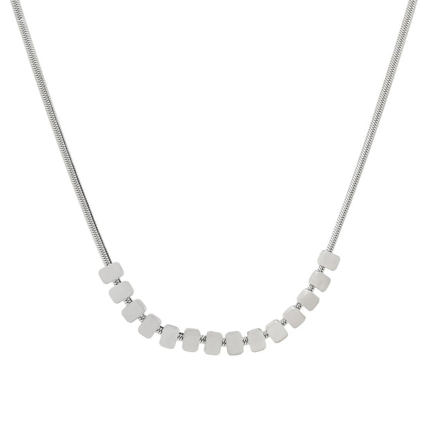 Collier en acier basique et carré