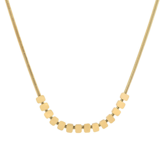 Collier en acier basique et carré