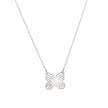 Collier en acier papillon avec perle