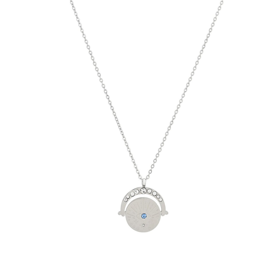Collier en acier oiel et zirconias