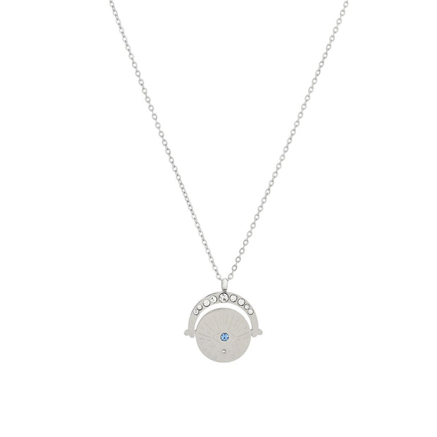 Collier en acier oiel et zirconias