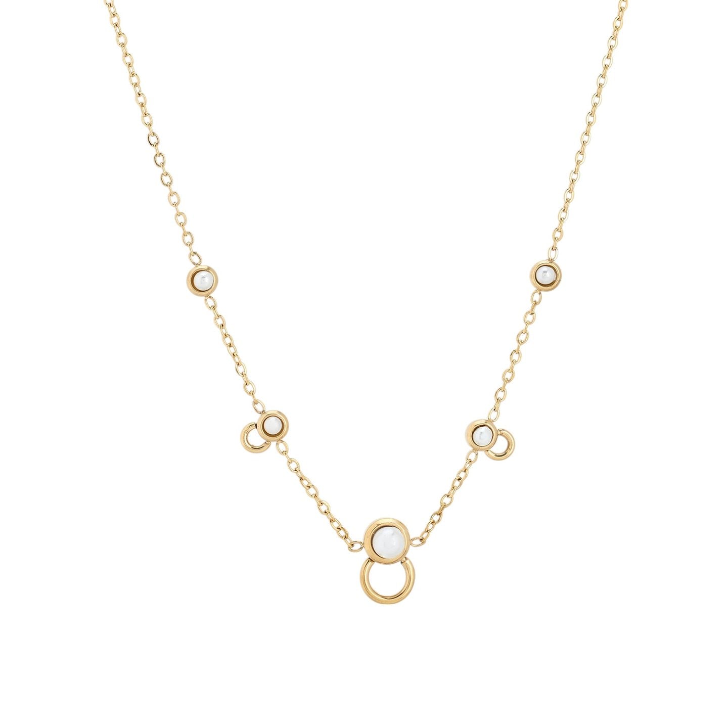 Collier en acier basique avec perles