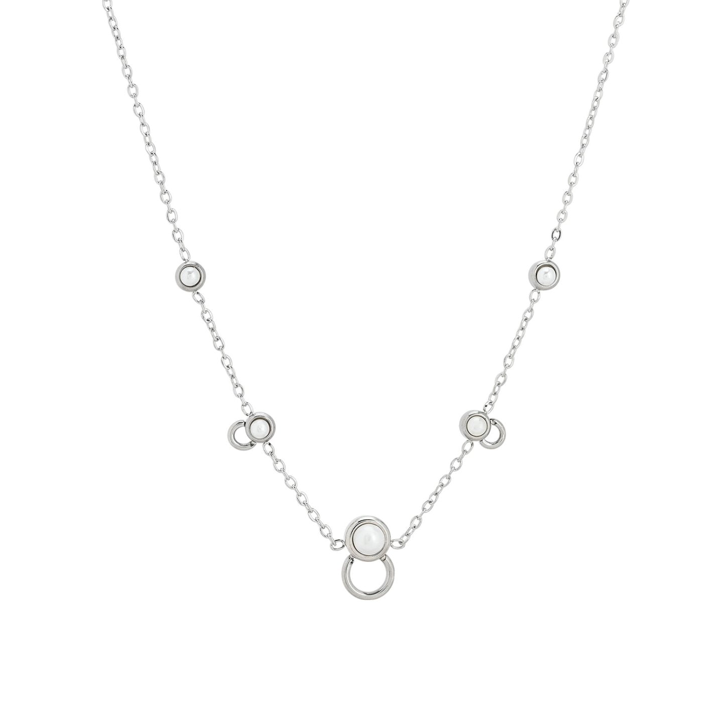 Collier en acier basique avec perles