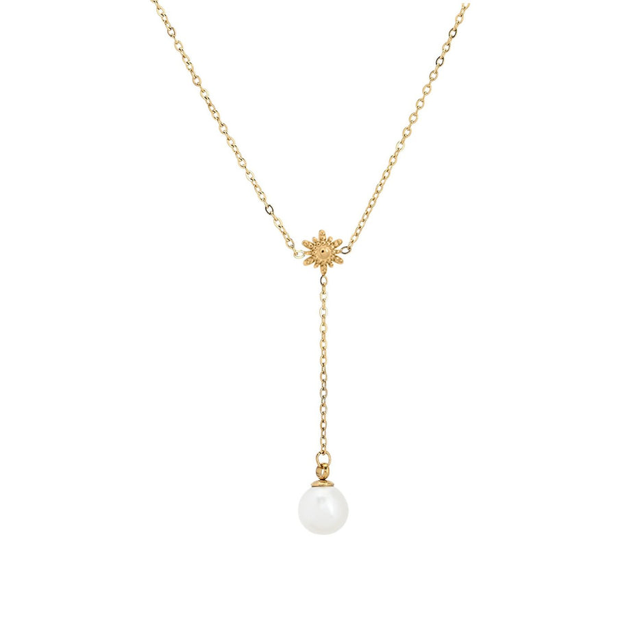 Collier en acier long soleil