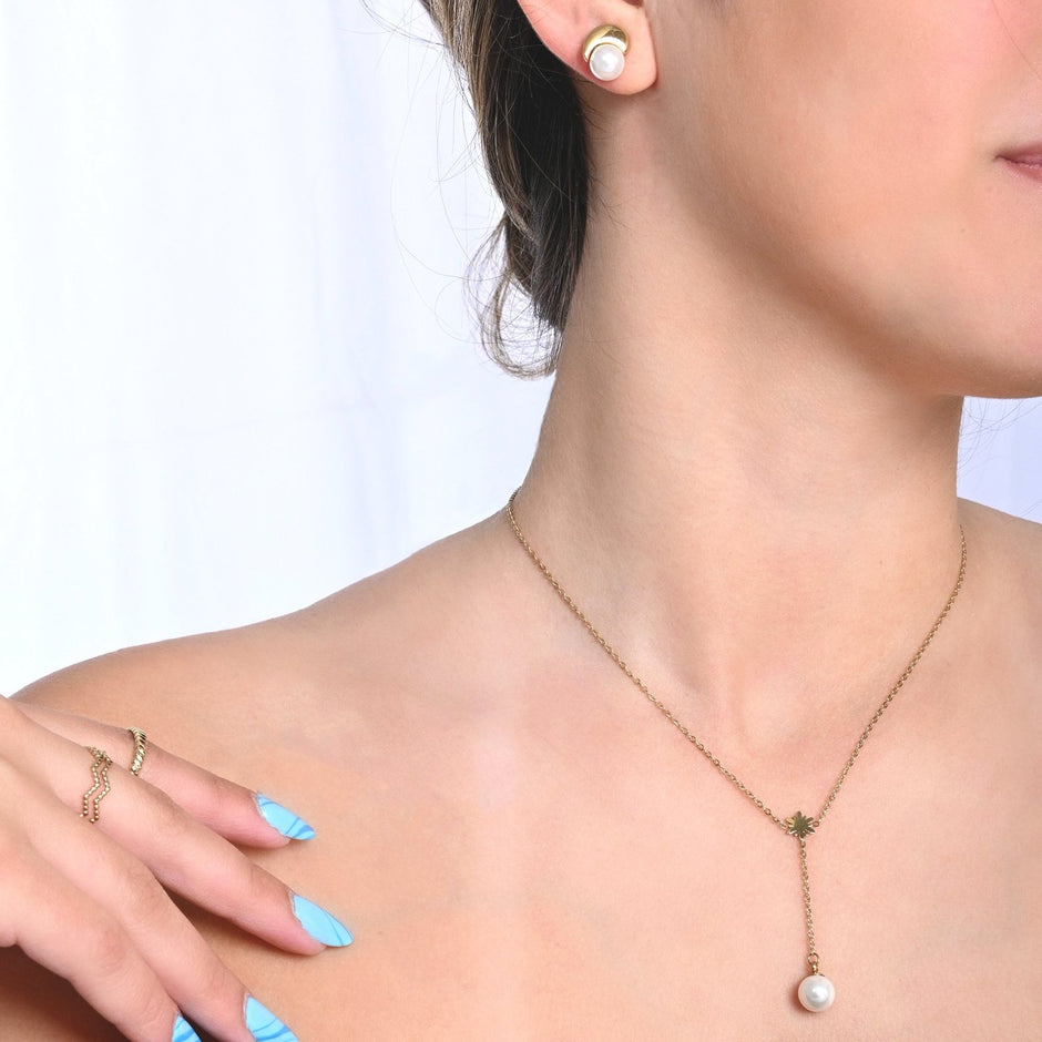 Collier en acier long soleil
