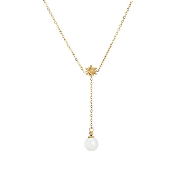 Collier en acier long soleil
