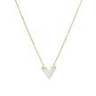 Collier en acier en V nacre