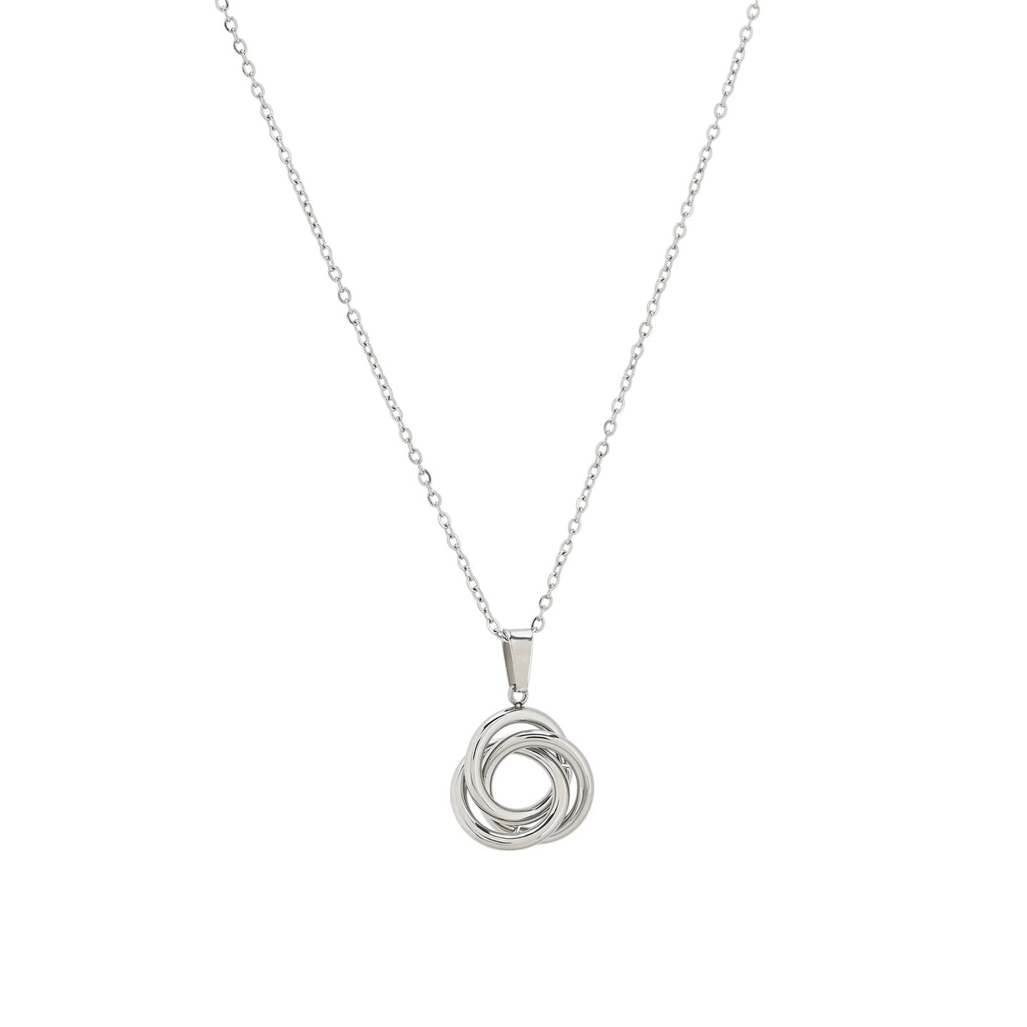 Collier en acier avec liens entrelacés