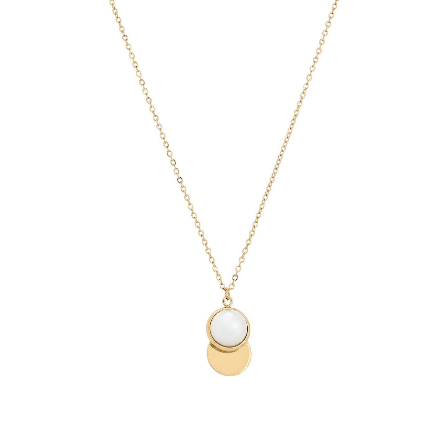 Collier en acier perle rond