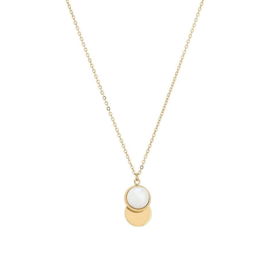 Collier en acier perle rond