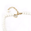 Collier coeur en acier avec nacre