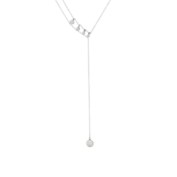 Collier en acier long avec boules