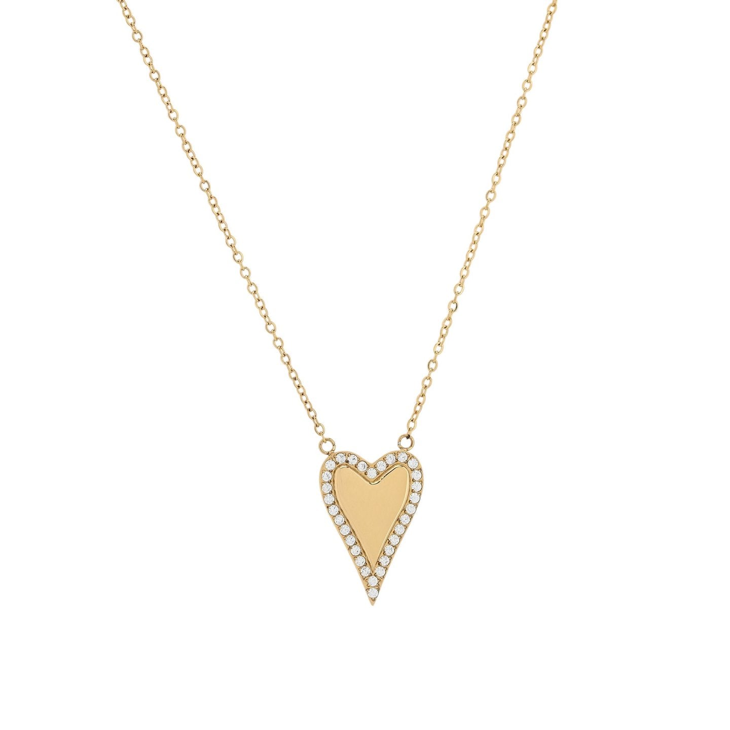 Collier en acier coeur subtil