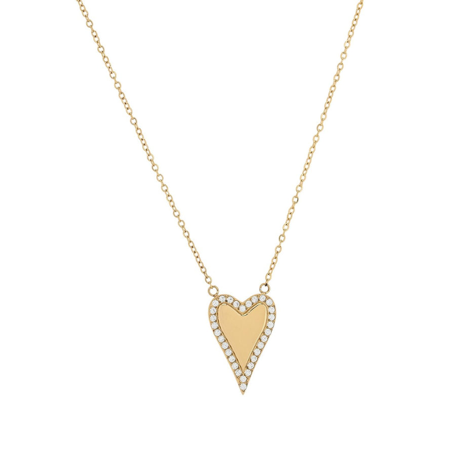 Collier en acier coeur subtil