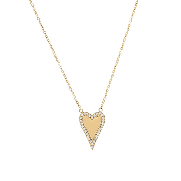 Collier en acier coeur subtil