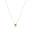 Collier en acier deux sphères brillantes