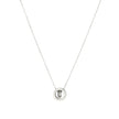 Collier en acier deux sphères brillantes