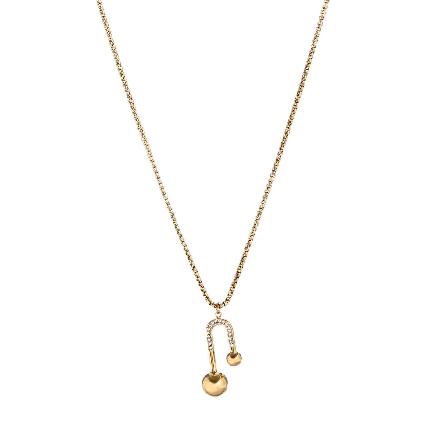 Collier en acier en forme géométrique