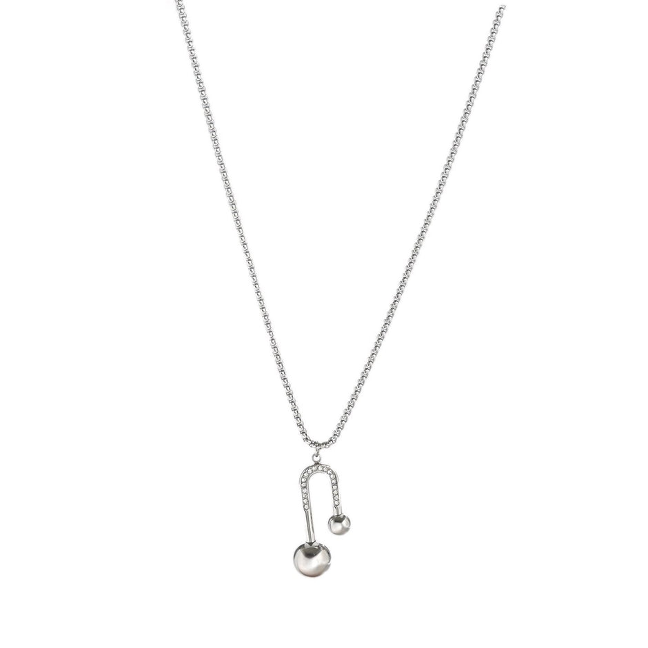 Collier en acier en forme géométrique