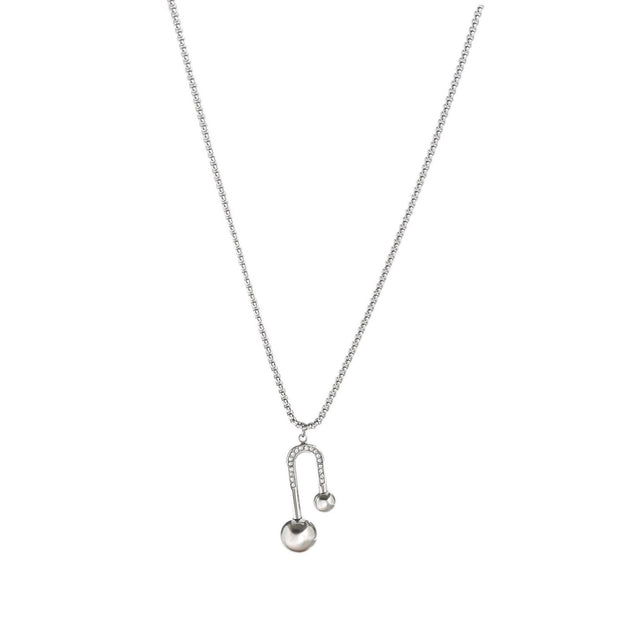 Collier en acier en forme géométrique