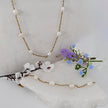 Collier en acier mince perles