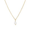 Collier acier tricoté de base perle