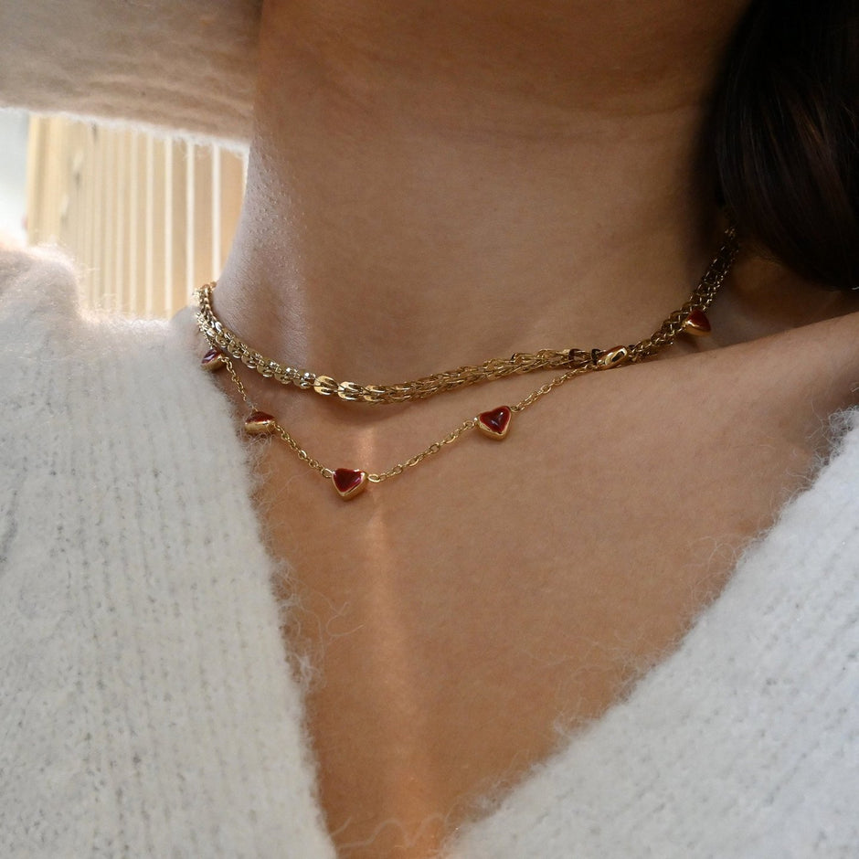 Collier acier tricoté différents de base