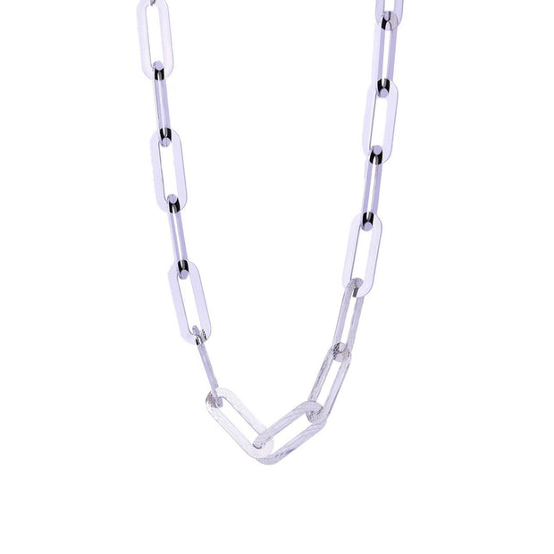 Collier avec maillons rectangulaires
