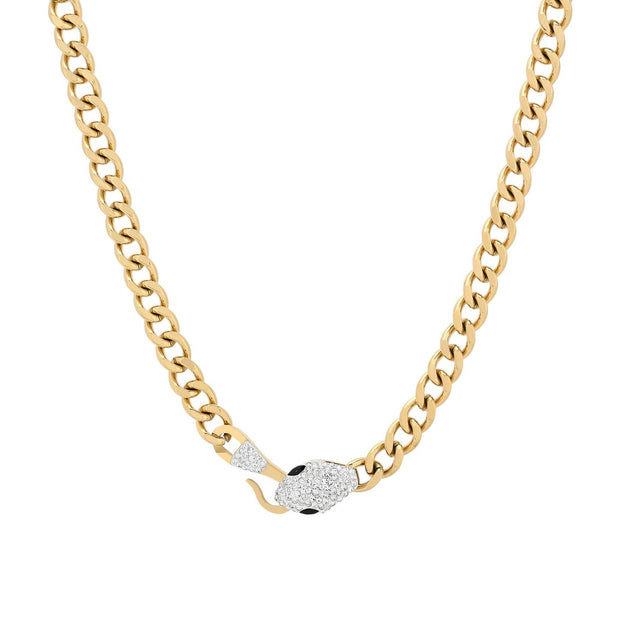 Collier en acier serpent