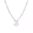 Collier en acier liens avec cœur