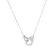 Collier en acier avec zircones menottes