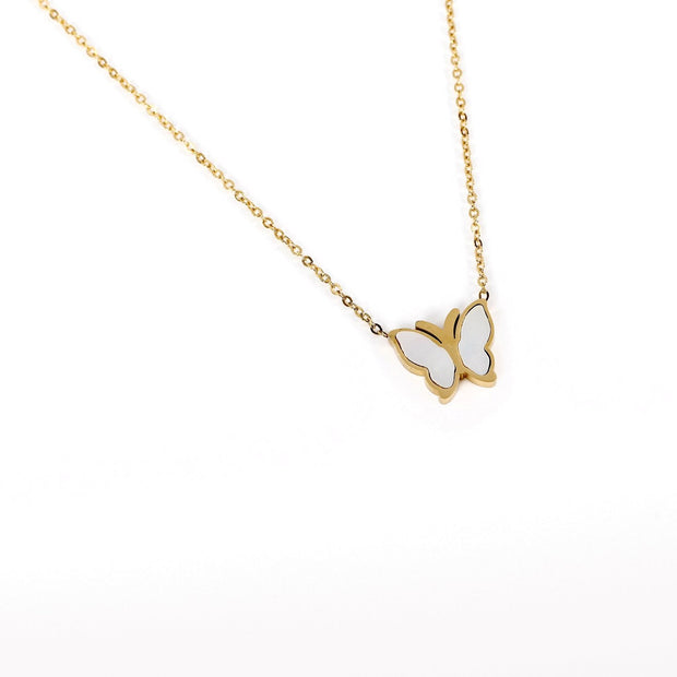 Collier en acier de base papillon