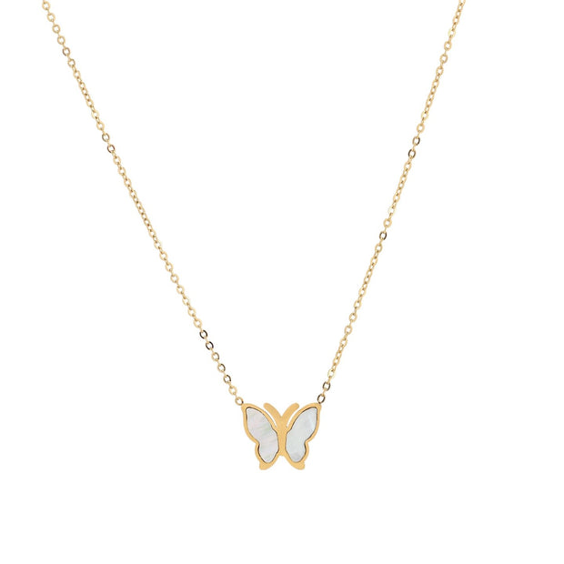 Collier en acier de base papillon