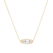 Collier en acier trois brilliantes