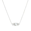 Collier en acier trois brilliantes