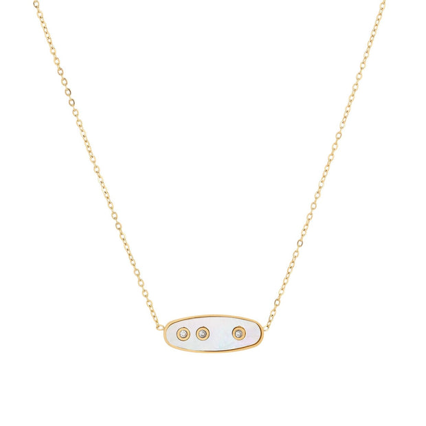Collier en acier trois brilliantes