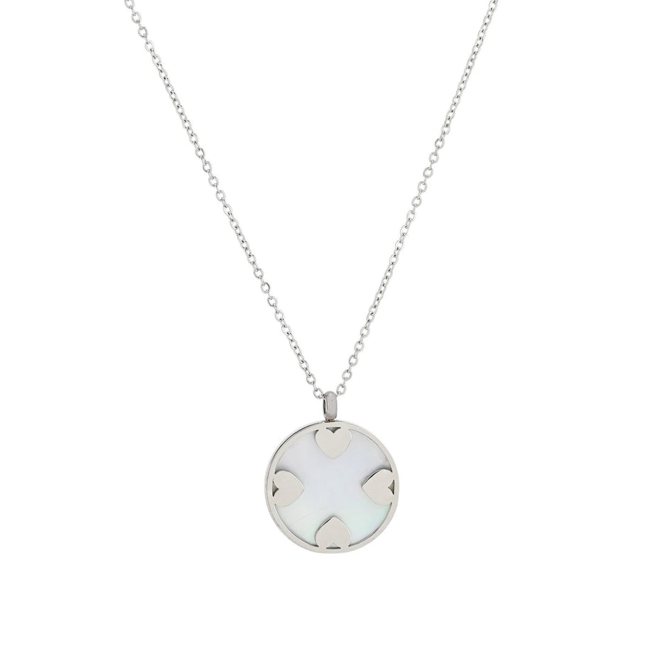 Collier en acier cœurs
